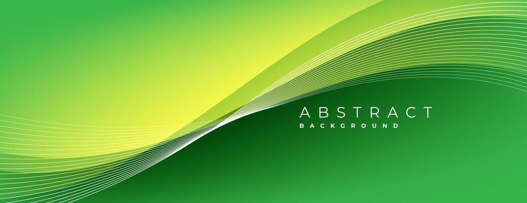green and yellow background with wavy lines and wavy shapes