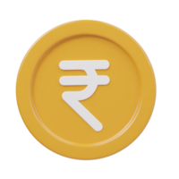 Rupee icon 3d render illustration png