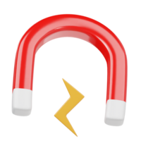 Magnet icon 3d render illustration png