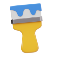 Paint brush icon 3d render illustration png