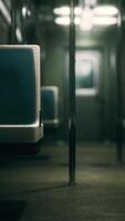 Subway wagon is empty because of the coronavirus outbreak in the city video