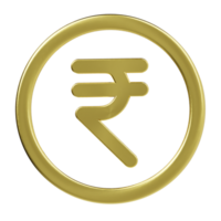 Rupee icon 3d render illustration png