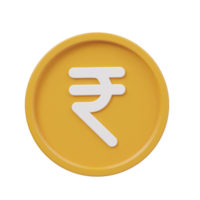 Rupee icon 3d render illustration png