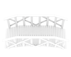 Wooden bridge isolated on background. 3d rendering png