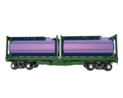 treno petroliera isolato su sfondo. 3d interpretazione - illustrazione png