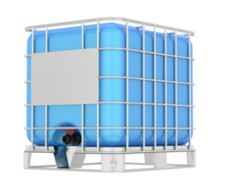 Water container isolated on white background. 3d rendering png