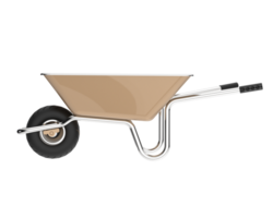 Wheelbarrow isolated on background. 3d rendering - illustration png