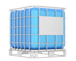 Water container isolated on white background. 3d rendering png