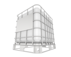 Water container isolated on white background. 3d rendering png