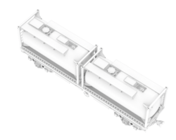 treno petroliera isolato su sfondo. 3d interpretazione - illustrazione png