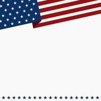 American flag template background with copy space. USA background illustration vector