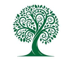 tree silhouette icon isolated on white background. vector