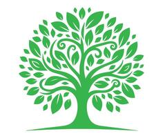 tree silhouette icon isolated on white background. vector