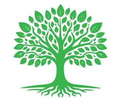 tree silhouette icon isolated on white background. vector
