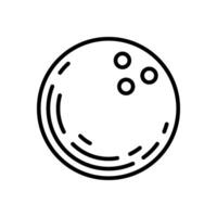 bowling ball, line icon, isolated background vector