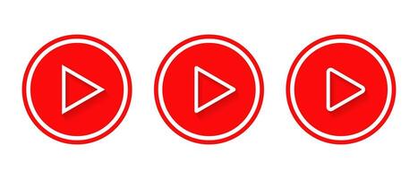 Play line icon with shadow. Streaming concept vector