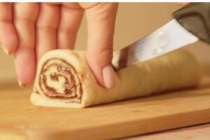 the process of making buns. flour . eggs . chocolate. tremble. dough milk . salt . photo