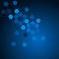 Science and technology background with hexagons. Molecular structure and chemical compounds. Geometric abstract background. illustration. vector
