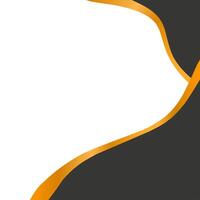 Black And Orange Wavy Shapes Abstract Wave Border Wave Achievement in white background. vector