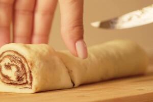the process of making buns. flour . eggs . chocolate. tremble. dough milk . salt . photo