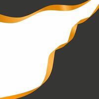 Black And Orange Wavy Shapes Abstract Wave Border Wave Achievement in white background. vector
