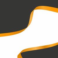 Black And Orange Wavy Shapes Abstract Wave Border Wave Achievement in white background. vector