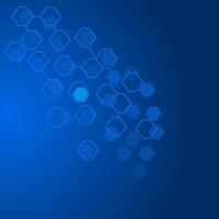 Science and technology background with hexagons. Molecular structure and chemical compounds. Geometric abstract background. illustration. vector
