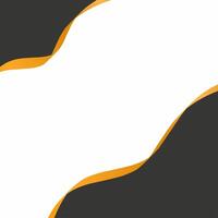 Black And Orange Wavy Shapes Abstract Wave Border Wave Achievement in white background. vector
