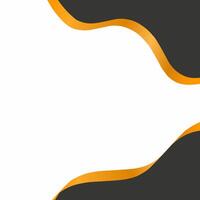 Black And Orange Wavy Shapes Abstract Wave Border Wave Achievement in white background. vector