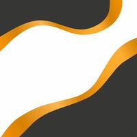 Black And Orange Wavy Shapes Abstract Wave Border Wave Achievement in white background. vector