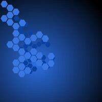 Science and technology background with hexagons. Molecular structure and chemical compounds. Geometric abstract background. illustration. vector