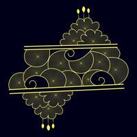 Hand drawn flat design simple flower outline vector