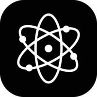 Atom or proton nucleus Icon in flat molecular symbol isolated for apps or web isolated on Nuclear Orbit spin physics energy core Chemistry and science technology vector