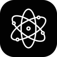 Atom or proton nucleus Icon in flat molecular symbol isolated for apps or web isolated on Nuclear Orbit spin physics energy core Chemistry and science technology vector