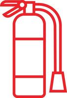 Emergency fire extinguisher icon in line for apps or website sign symbol for Safety Security Fire Extinguisher services Laboratory Equipment isolated on vector