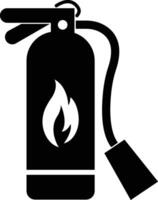Emergency fire extinguisher icon in flat for apps or website sign symbol for Safety Security Fire Extinguisher services Laboratory Equipment isolated on vector