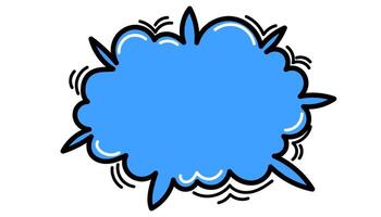 Pow comic bubble. Sound dialogue speech bubbles with word. Pop art expression in bright color and black outline. vector