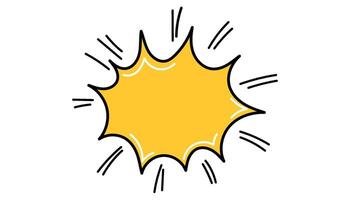 Pow comic bubble. Sound dialogue speech bubbles with word Smash. Pop art expression in bright color and black outline. vector