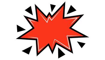Pow comic bubble. Sound dialogue speech bubbles with word Crash. Pop art expression in bright color and black outline. vector