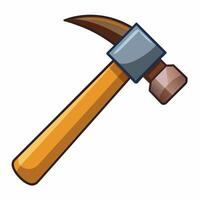 Hammer illustration isolated on white background. Concept of construction tool design, home improvement, carpentry, handyman. Print, icon, logo, element for design, digital art. vector