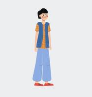 Flat boy character for animation vector