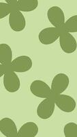 Seamless green clover pattern or background vector