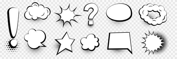 Speech bubble set , Exclamation point and question mark. vector