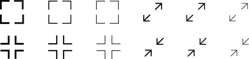 Full screen icon. Page size line symbol. Fullscreen button sign. Maximize in flat vector