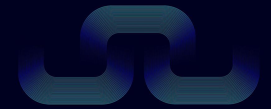 azul resumen antecedentes con azul brillante geométrico líneas. moderno brillante azul diagonal redondeado líneas modelo. vector