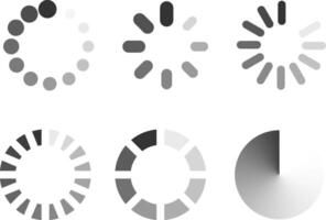 Loading Line Collection - Load Symbols, Load Icon, Loading, Loader. vector