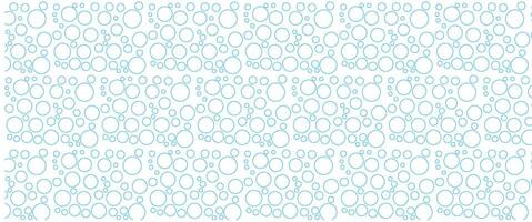 Bubbles soda seamless pattern Blue color. white color soap texture. vector