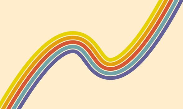 Abstract background of rainbow Wavy Line designs pattern ready to use for cloth, textile, wrap and other. vector