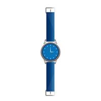 Realistic blue clock watch vector