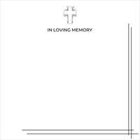 Funeral card. Empty card. Digital Funeral Announcement Invitation Template in Illustrator vector